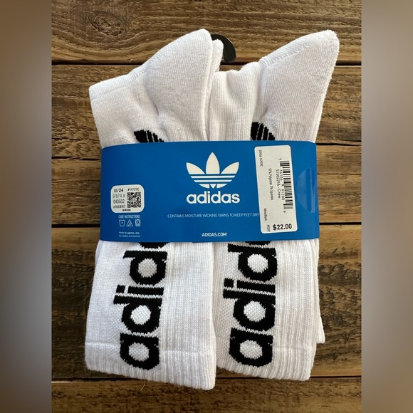 Adidas originals 6pk athletic socks CREW socks - Picture 2 of 3